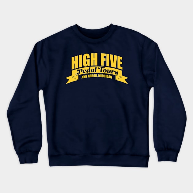 Maize Horizontal High Five Logo Crewneck Sweatshirt by HighFive